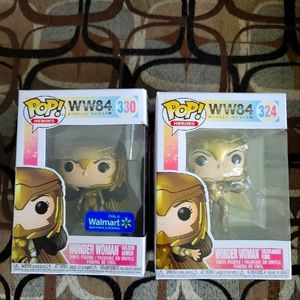 Funko Pop WW84 Wonder Woman #330 Walmart Exclusive and #324